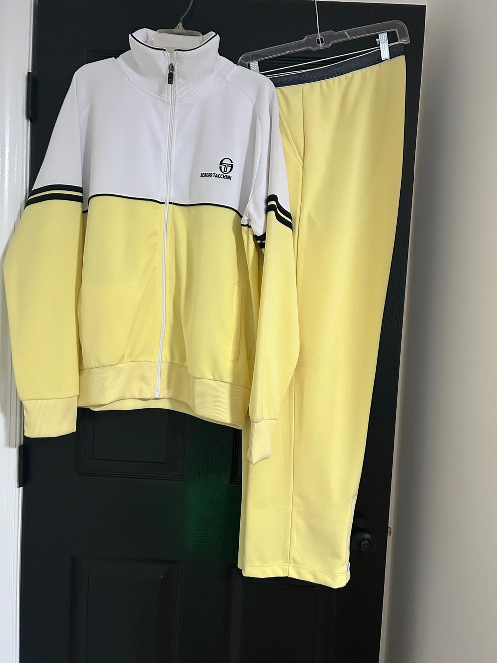 Sergio Tacchini Kids Yellow & White Track Sweatpants Set